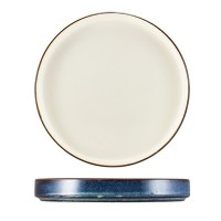 Aqua Blue Terra Porcelain Two Tone Presentation Plate